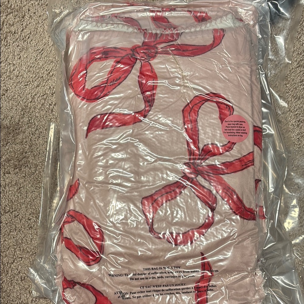 Victoria's Secret Pink and Red Blanket
